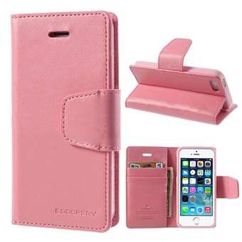 Goospery skinnveske med magnetisk lukking for iPhone 5 / iPhone 5S / iPhone SE 2013 - Lilla