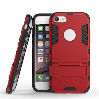 TPU og plast deksel til iPhone 7 / iPhone 8 - Rød
