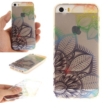 Modern art silikondeksel til iPhone 5 / iPhone 5S / iPhone SE 2013 - Patar blomst