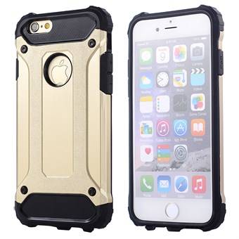 Super hardcase plast og TPU deksel for iPhone 5 / iPhone 5S / iPhone SE 2013 - Gull
