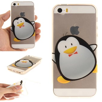 Modern art silikondeksel til iPhone 5 / iPhone 5S / iPhone SE 2013 - Penguin