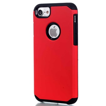 Enkelt plast/silikondeksel til iPhone 7 / iPhone 8 - Rød