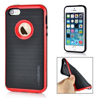 Motomo Smart silikondeksel til iPhone 5 / iPhone 5S / iPhone SE 2013 - Rød