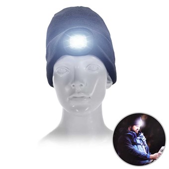 Beanie Hue m/ innebygd LED hodelykt