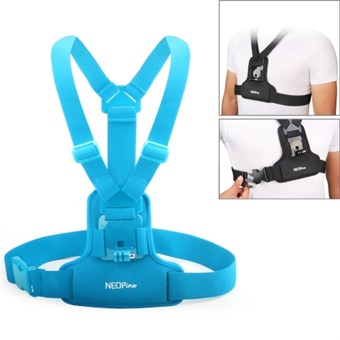 NEOPINE GoPro Hero 1/2/3/4 bryststropp - Blå