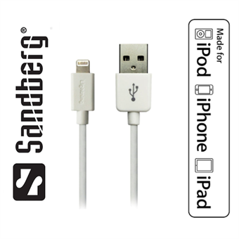 Lyn USB-kabel til iPhone / iPad - Fra Sandberg