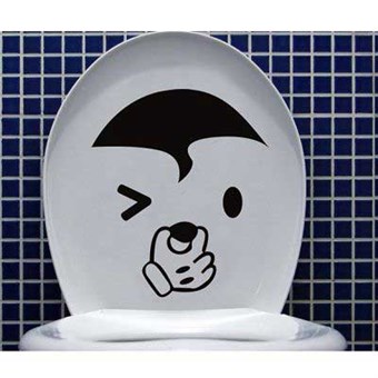 TipTop Wallstickers Closestool Sticker Toalett Baderomsdekor Veggmaleri Art