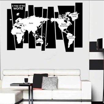 TipTop veggklistremerker Kult verdenskartmønster Fjernbart 