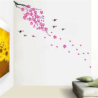 TipTop Wallstickers The Swallows Flower Canes Mønster