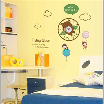 TipTop veggklistremerker Flyvende bjørn tegneseriemønster 