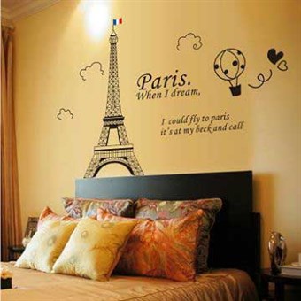 TipTop veggklistremerker Paris Eiffeltårnet mønster