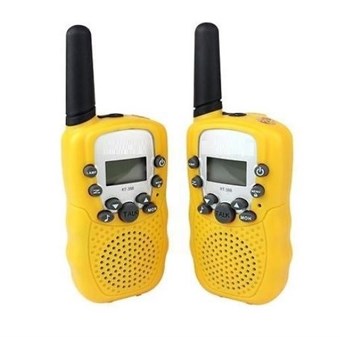 Walkie Talkie rekkevidde 2,5 km (2 stk) - Gul