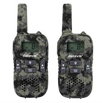 Walkie Talkie RT33, rekkevidde 1,5 km (2 stk.) - kamuflasje