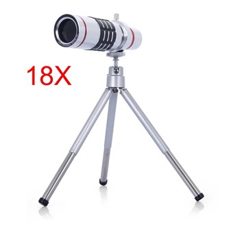 18x optisk zoom Teleskop m / Stativ til Smartphone og kamera
