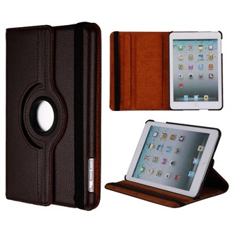Danmarks billigste 360 roterende deksel for iPad 2 / iPad 3 / iPad 4 - (brun)