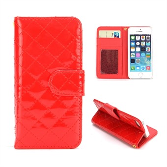Klassisk lommebokdeksel - iPhone 5 / iPhone 5S / iPhone SE 2013 (rød)