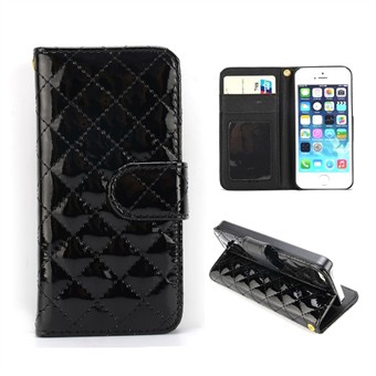 Klassisk lommebokdeksel - iPhone 5 / iPhone 5S / iPhone SE 2013 (svart)