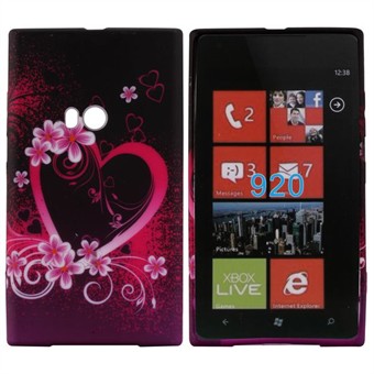 Motiv silikondeksel til Lumia 920 (hjerte)