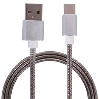 Metallkabel USB Type C 3.1 til USB Type A 2.0 / 1m - Sølv