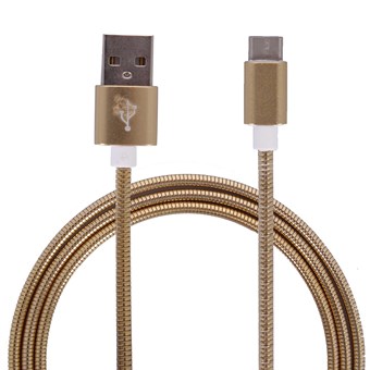 Metallkabel USB Type C 3.1 til USB Type A 2.0 / 1m - Gull