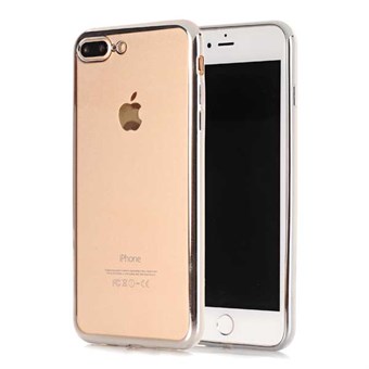 Skinnende sidedeksel til iPhone 7 Plus / iPhone 8 Plus - Sølv
