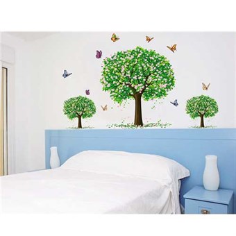 TipTop Wallstickers Butterfly og Green Tree