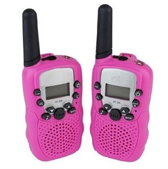 Walkie Talkie rekkevidde 2,5 km (2 stk) - Rosa