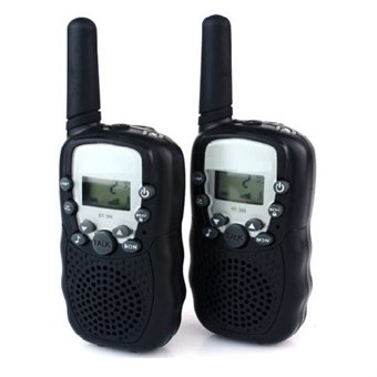 Walkie Talkie rekkevidde 2,5 km (2 stk) - Svart