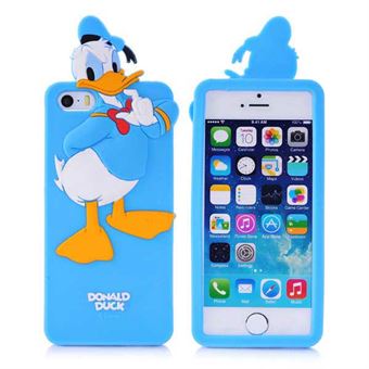 3D Silikon Donald Duck Deksel - iPhone 5 / iPhone 5S / iPhone SE 2013
