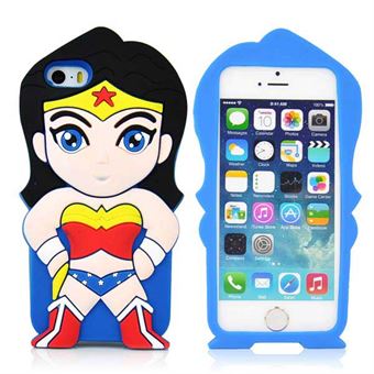 3D Silikon Superwoman-deksel - iPhone 5 / iPhone 5S / iPhone SE 2013