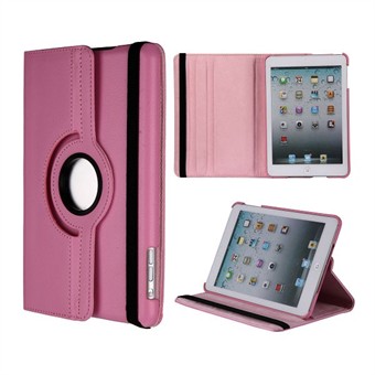 Danmarks billigste 360 roterende deksel for iPad 2 / iPad 3 / iPad 4 - (rosa)