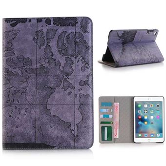 World Map Case for iPad Mini 4 - Grå
