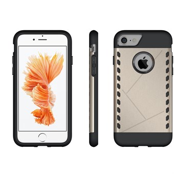 Eksklusivt silikon / plast deksel til iPhone 7 Plus / iPhone 8 Plus - Gull