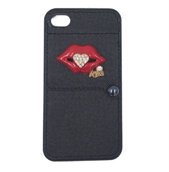 Kiss Look-deksel med kredittkort iPhone 5 / iPhone 5S / iPhone SE 2013 (svart)