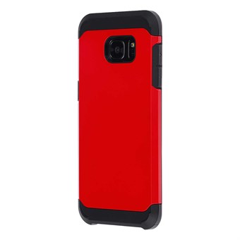 Hardt deksel silikon/plast Samsung Galaxy S7 Edge rød
