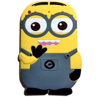 3D iPad Mini 1/2/3 Minion silikondeksel (grå)