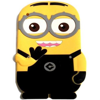 3D iPad Mini 1/2/3 Minion silikondeksel (svart)