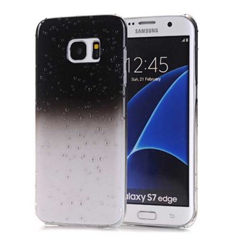 Trendy vanndråpeplastdeksel til Galaxy S7 Edge svart
