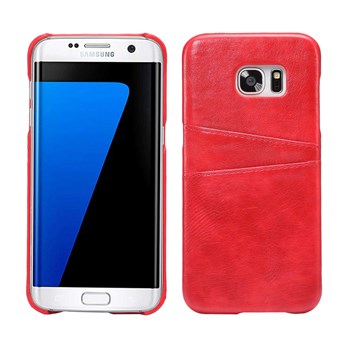 Smarty Lærdeksel til Samsung Galaxy S7 Edge - Rød