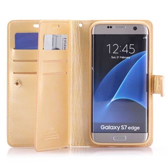 Multi Mercy lærveske M. Kredittkort Galaxy S7 Edge gull