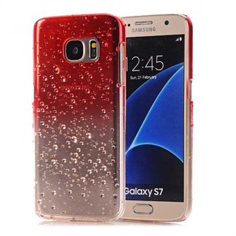 Trendy vanndråpedeksel til Galaxy S7 rød