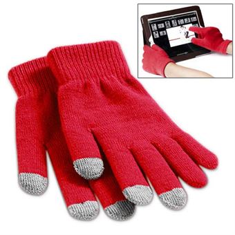 3 Finger Touch Glove - Rød