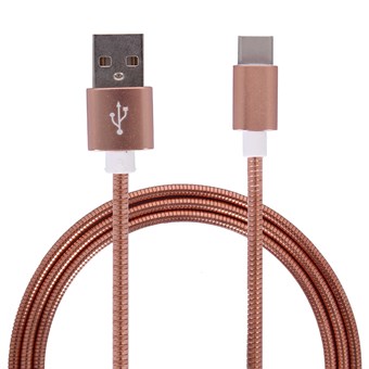 Metallkabel USB Type C 3.1 til USB Type A 2.0 / 1m - Rose gull