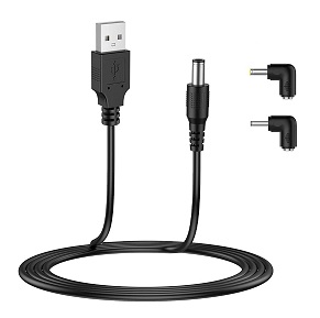 Diverse DC-kabler og støpsler