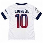 Ousmane Dembele Nr. 10 fotballdraktsett for barn – trøye og shorts – størrelse 116–122 cm, 6–7 år