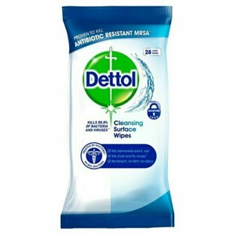 Dettol Anti Bacterial Household Surface Wipes - 28 Store Servietter