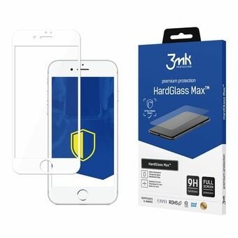 3MK HardGlass Max iPhone 7 Plus hvit hvit, fullskjermsglass