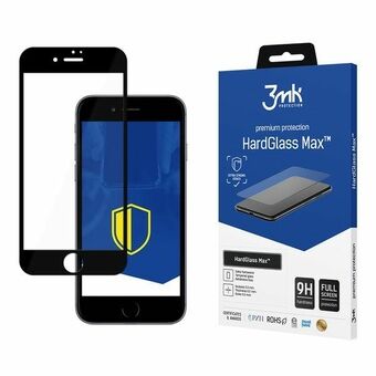 3MK HardGlass Max iPhone 8 svart svart, fullskjermsglass
