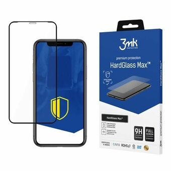 3MK HardGlass Max iPhone Xs svart, fullskjermsglass