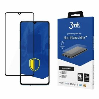 3MK HardGlass Max OnePlus 7T svart / svart, fullskjermsglass